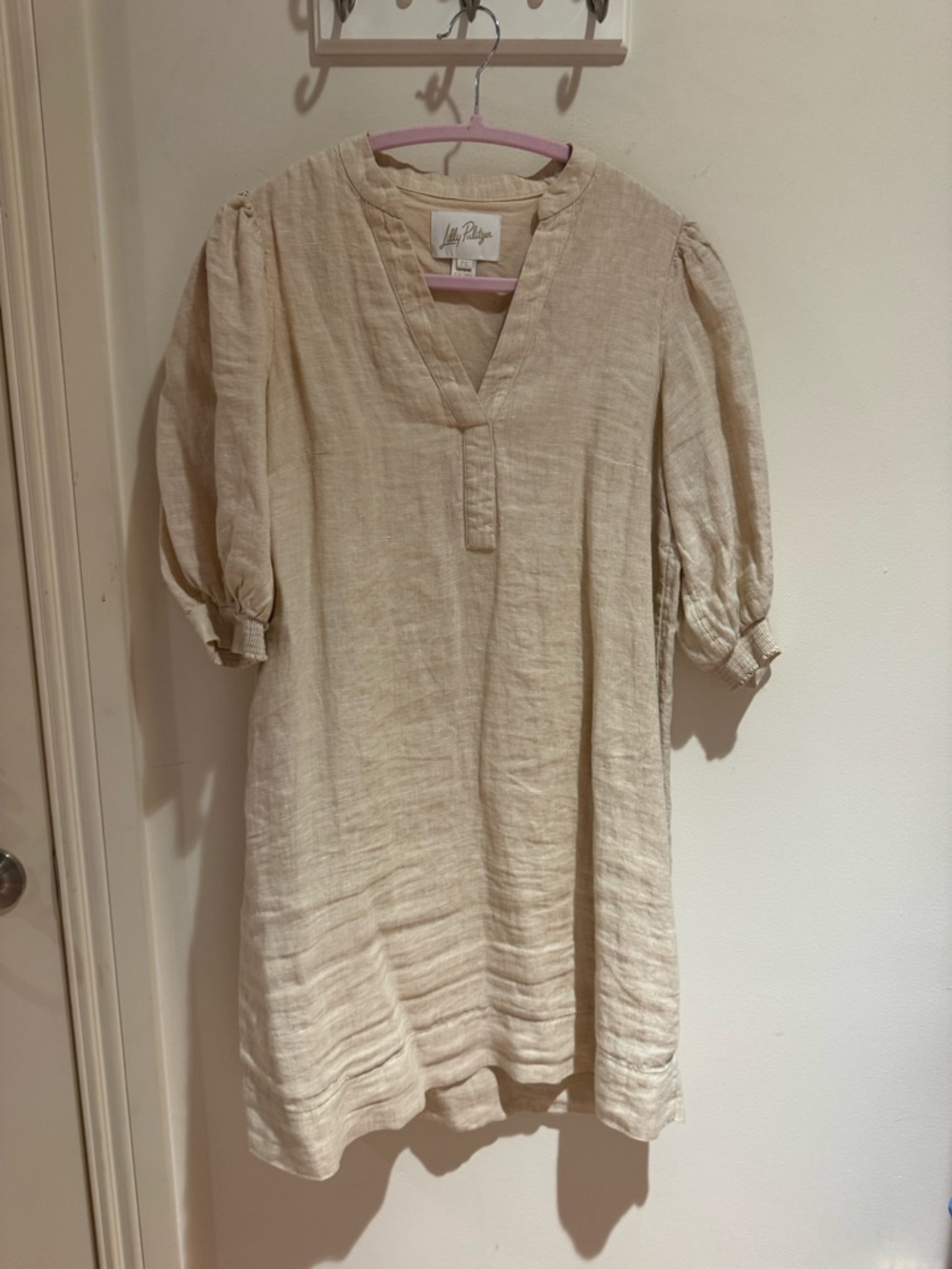 Lilly Pulitzer mialeigh linen dress sand